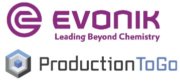 Evonik und ProductionToGo Logos