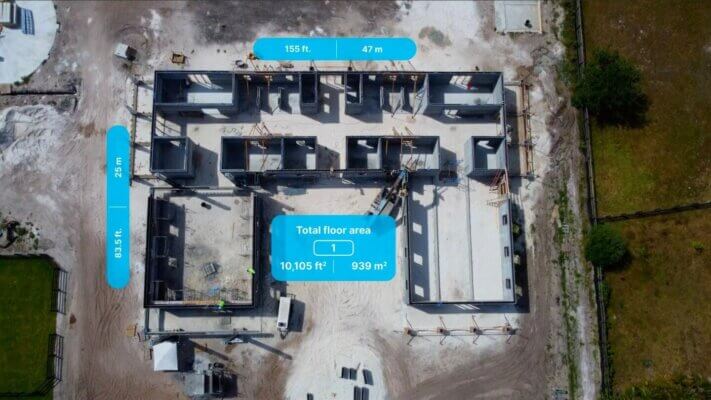 Vogelperspektive größtes Gebäude