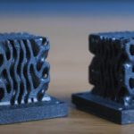 3D-Druck-Objekte in Blau