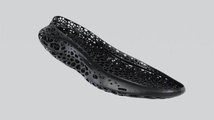 3D-gedruckte Sohle von der Seite