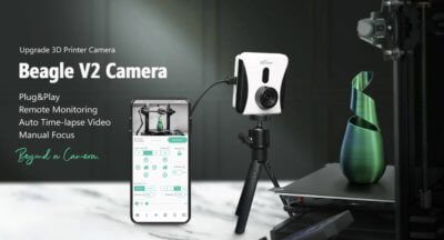 Kamera-Aufbau vor 3D-Drucker