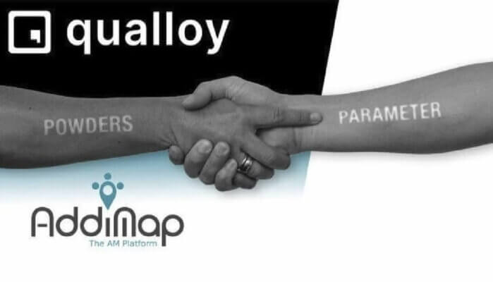 Handshake und Logos der Unternehmen