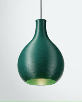 Lampe aus dem 3D-Drucker aus recyceltem Kunststoff Lampe aus dem 3D-Drucker aus recyceltem Kunststoff