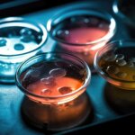 Ppetrischale mit Gewebe für den 3D-Druck