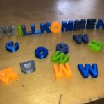 3D-gedruckte Buchstaben