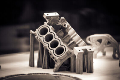 3D-gedrucktes Metall-Bauteil Beispiel