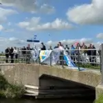Offizielle Eröffnungszeremonie der 3D-gedruckten Fahrradbrücke in den Niederlanden