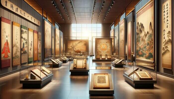 Ausstellung von 3D-gedruckten Dunhuang-Kulturrelikten in Ningxia, China, mit Artefakten aus verschiedenen historischen Epochen