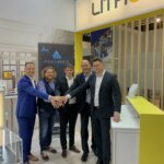 Dr. Johannes Homa von Lithoz und Steven Weingarten von Amarea Technology bei der Ankündigung ihrer Kooperation im Bereich Multi-Material-3D-Druck auf der Formnext