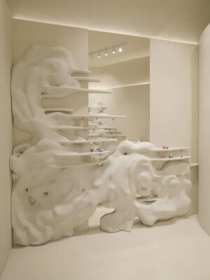 3D-gedruckte organische Displaystrukturen im La Manso Store, entworfen von External Reference