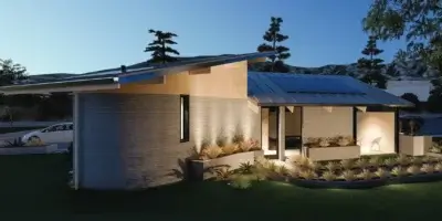 3D-gedrucktes Netto-Nullenergiehaus von Woodbury University in Los Angeles mit solarbetriebenen Anlagen und nachhaltiger Bauweise