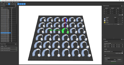 Screenshot der Quantica MultiSlice Software, die Multi-Material-3D-Druckprozesse unterstützt