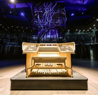 Helsinki Music Centre mit Rieger-Orgel gefertigt aus 3D-gedrucktem holzbasierten Biokomposit