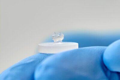 3D-gedrucktes Herz-auf-einem-Chip-Modell von Centre de recherche Azriel 3D-Druck Herzmodell mit Bio-Tinte von Centre de recherche Azrieli und Université de Montreal