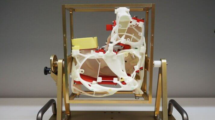 3D-gedrucktes Luftverschmutzungsinstrument von APL und TNO 3D-Druck Raumfahrtinstrument zur Erkennung von Luftverschmutzung, Scalmalloy, APL TNO