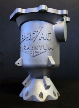 Elementum 3D A6061-RAM2 Triebwerk für Purdue Universitätsprojekt im 3D-Druck 3D-gedrucktes TADPOLE Triebwerkssystem von Elementum 3D für das PSP-AC Team
