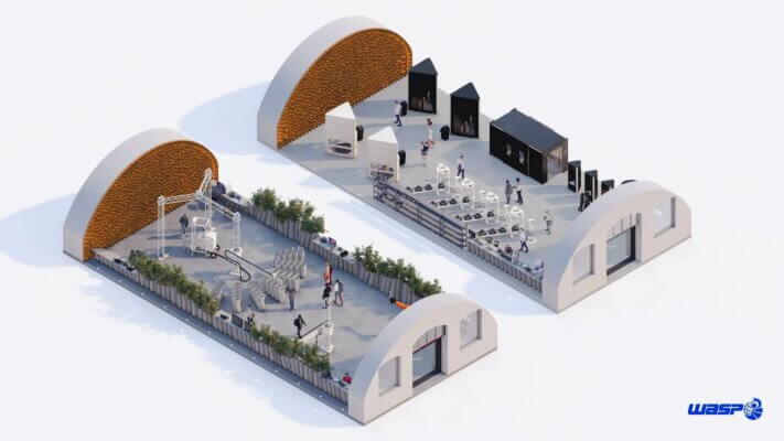 3D-gedruckte Module in umgestalteten Tunneln für WASPs Dropcity in Mailand 2024