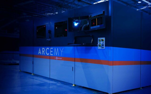 ARCEMY® 2600 3D-Drucksystem von AML3D zur Beschleunigung der US Navy Komponentenerstellung ARCEMY® 2600 3D-Drucksystem von AML3D, genutzt von Laser Welding Solutions zur Produktion von US Navy Komponenten