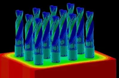 Darstellung der Spannungs- und Verformungsanalyse im Metall-3D-Druckprozess mit AdditiveLab-Software