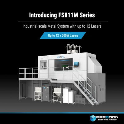 Farsoon FS811M Plattform mit bis zu 12 Faserlasern für Metall-3D-Druck Farsoon FS811M Plattform für großvolumigen Metall-3D-Druck mit bis zu 12 Faserlasern