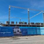 3D-Betondrucker beim Bau der ersten 3D-gedruckten Häuser in Irland