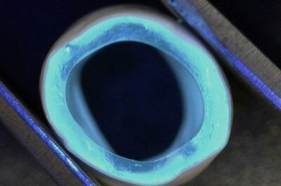 Künstliches Blutgefäß im Querschnitt, erstellt durch modifizierten 3D-Drucker der University of Edinburgh