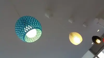 3D-gedruckter Lampenschirm im klassischen Design mit Rautenmuster, passend für E27 Pendelleuchten