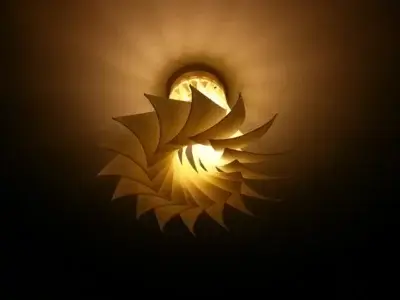 3D-gedruckter Lampenschirm im Turbinen-Stil, passend für LED- und fluoreszierende Glühbirnen