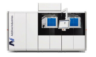 MetalFabG2-3D-Drucker von Additive Industries für die Produktion von RF-Komponenten Der MetalFabG2-3D-Drucker von Additive Industries, verwendet von SWISSto12 für die Herstellung von RF-Komponenten für die Luft- und Raumfahrt.