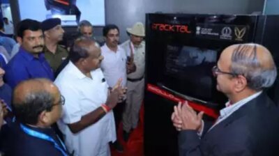 Indiens erster SLS-3D-Drucker Apollo 350 SLS auf der IMTEX 2025 präsentiert Vorstellung des Apollo 350 SLS, Indiens erstem einheimischen SLS-3D-Drucker, durch Offizielle auf der IMTEX 2025