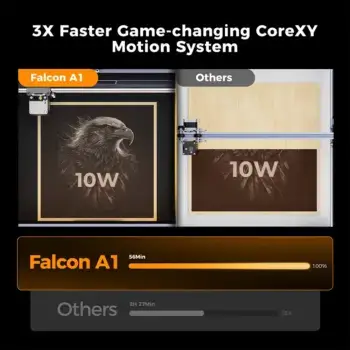 Vergleich der Gravurgeschwindigkeit des Creality Falcon A1 mit anderen Lasersystemen