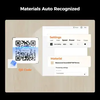 Intelligente QR-Code-Materialerkennung beim Creality Falcon A1 für optimierte Gravureinstellungen