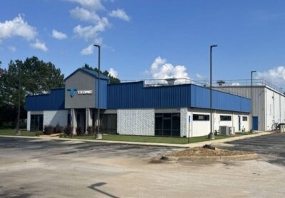 Titomic eröffnet neue Produktionsstätte für 3D-Druck in Huntsville Das Firmengebäude von Titomic in Huntsville, Alabama, das als neue Produktionsstätte für die industrielle Kaltgasspritztechnologie dient.