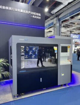 UnionTech RA900 SLA-3D-Drucker auf der TCT Asia 2025, entwickelt für die effiziente Herstellung von Reifenformen mit Dual-Laser-Technologie