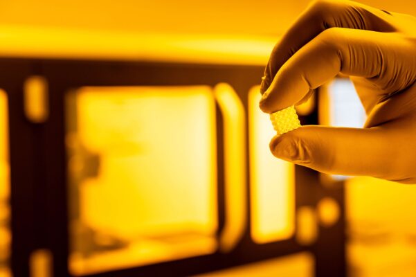 3D-gedruckte Gitterstruktur mit variabler Porosität aus dem Lithoz CeraFab Multi 2M30 am IPM CAS in Tschechien